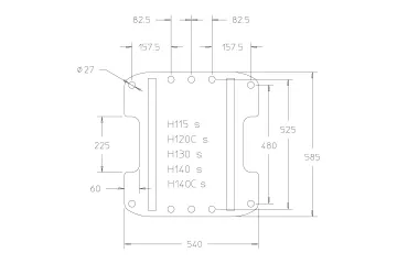 Hammeradapterplatte CAT H100