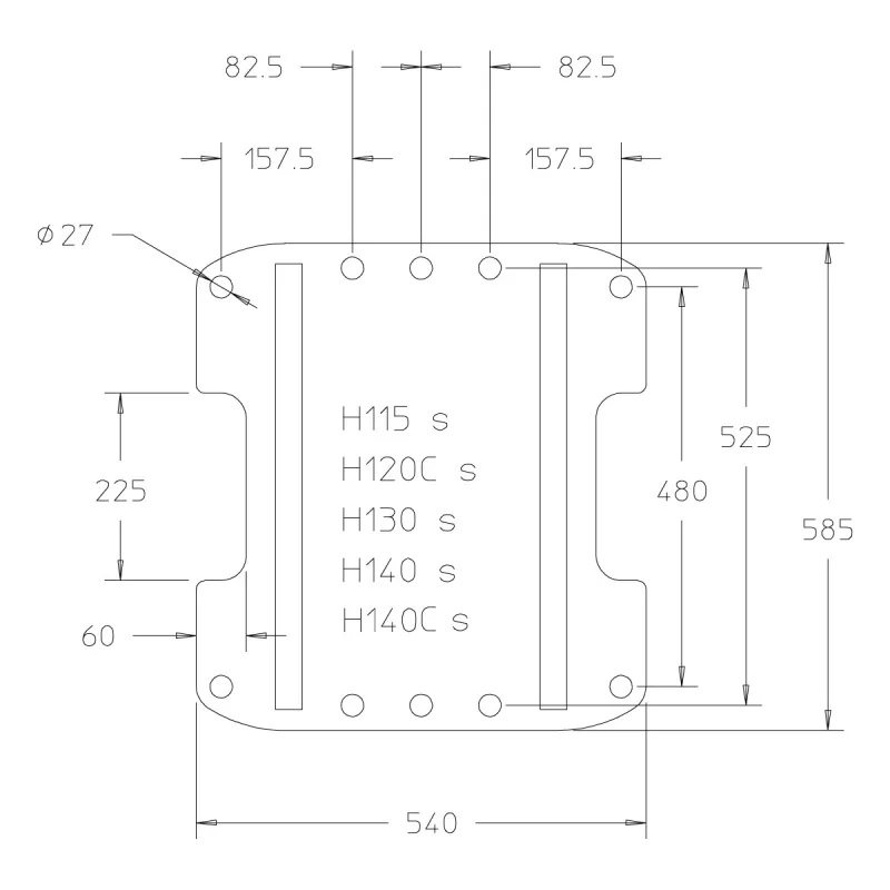 Hammeradapterplatte CAT H100