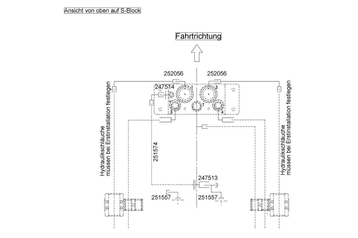 HS10V LSC Hydraulikinstallation Schnellwechsler