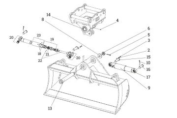 Schwenkantrieb H11 zu HG15, HG20, HB10, HB20, HU15, HU20