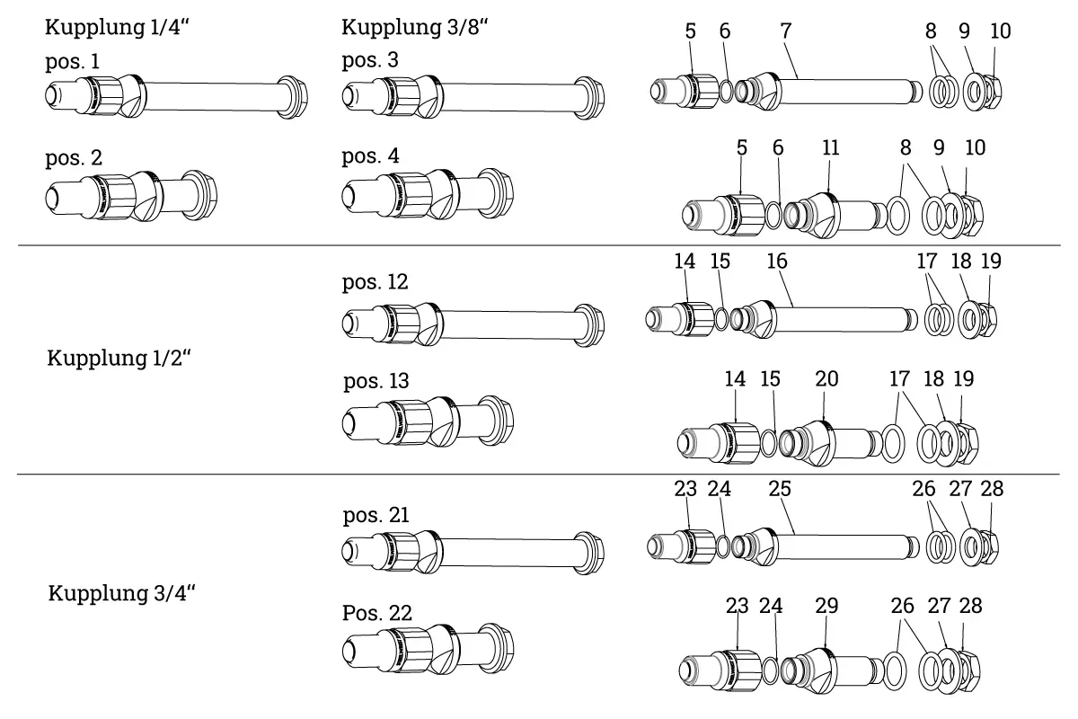 Kupplungsstecker zu SQ60 / SQ65 BSP