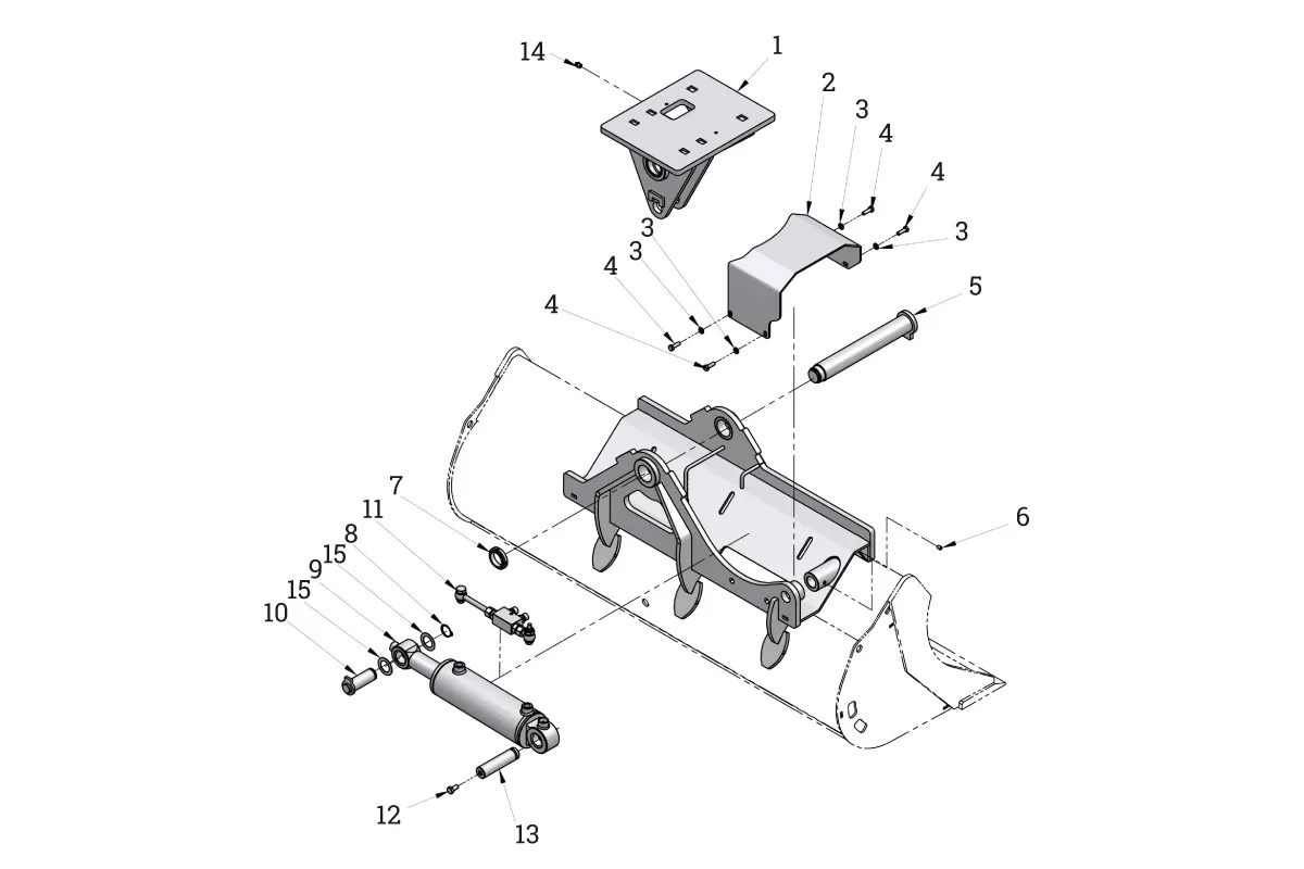 Schwenklöffel SQ50 Schwenktrieb