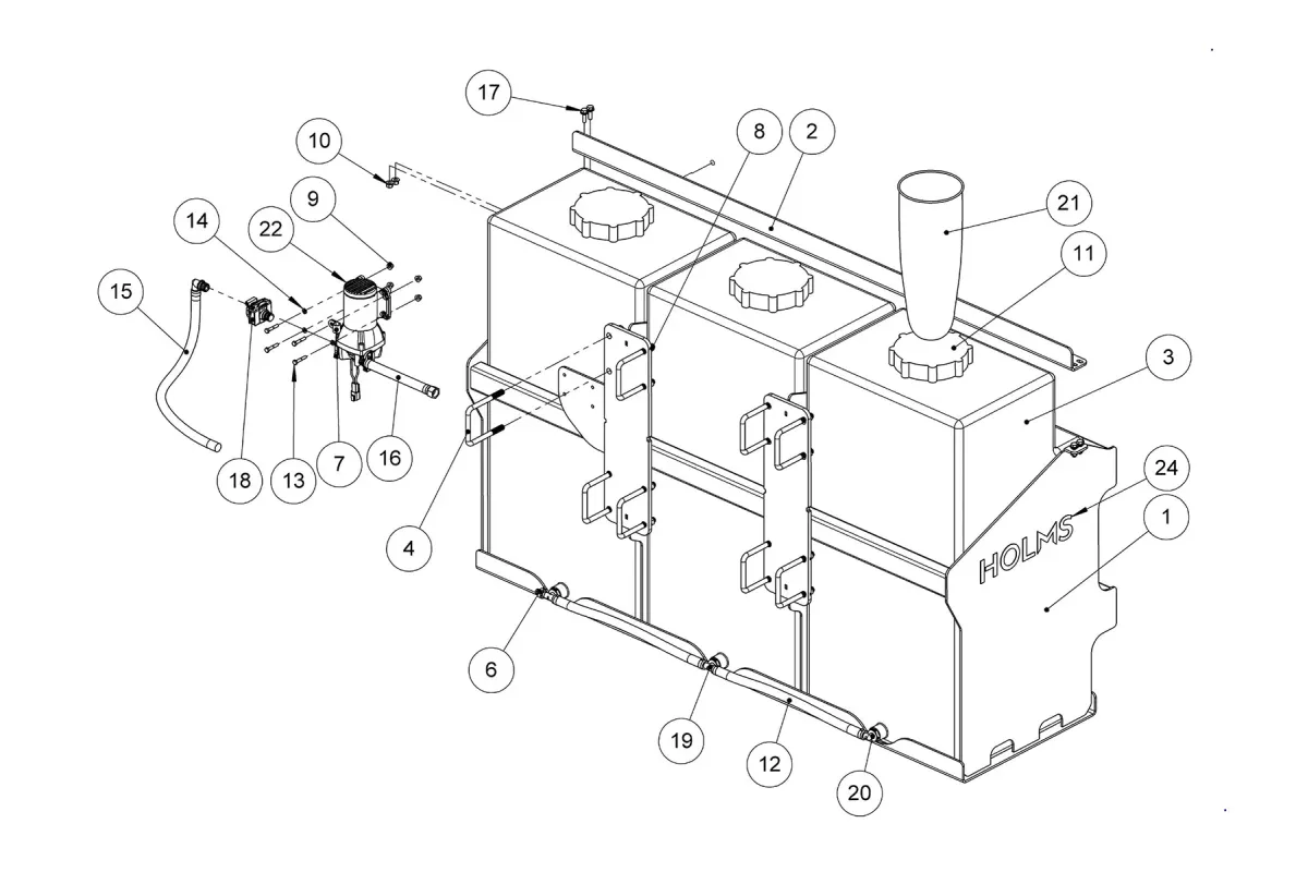 Holms SL Wassertank 600L