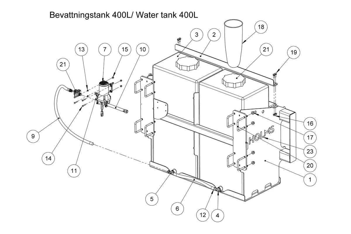 Holms SL Wassertank 400L